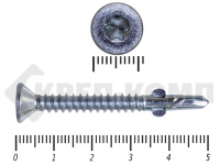 Саморезы Конструкционные, потай Torx, цинк с нарез. ушками на наконечнике  5.5х50 (200 шт)