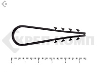Дюбель хомут для крепления кабеля, цвет-чёрный, круглый 11х18 (100шт)