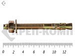 Анкер клиновой, желтый цинк 12х135 (40шт) – фото