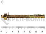 Анкер клиновой 12х150, желтый цинк (25шт) – фото