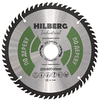 Диск пильный по дереву 200*30*60Т Hilberg Industrial (1 шт)
