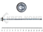 Саморез кровельный цинк, с шайбой EPDM, 6,3х150 К КРЕП-КОМП (400шт) – фото